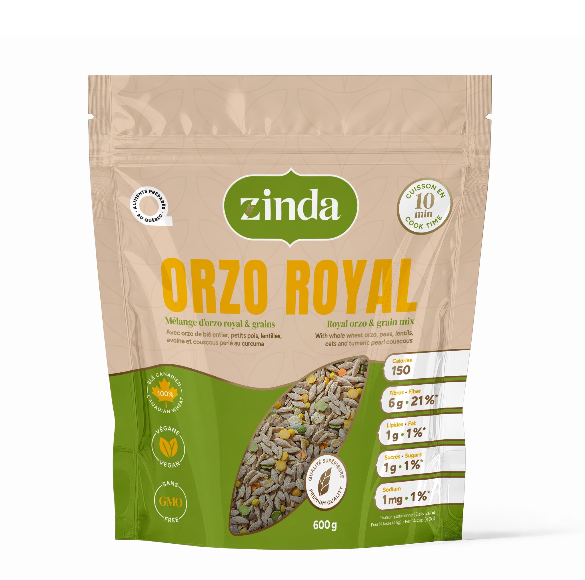 Sachet orzo royal Zinda 600 g
