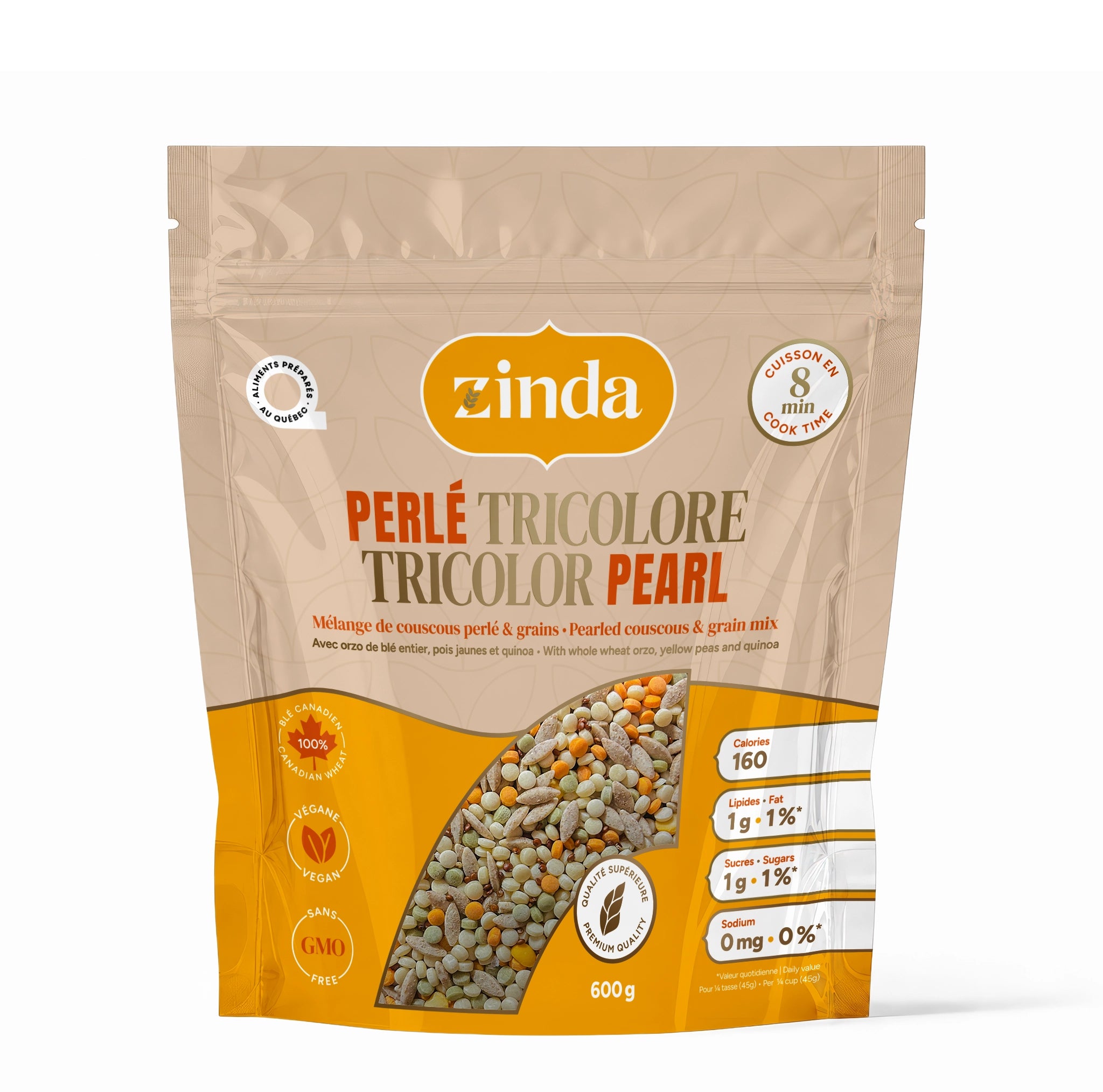 Sachet perlé tricolore mélange de grains